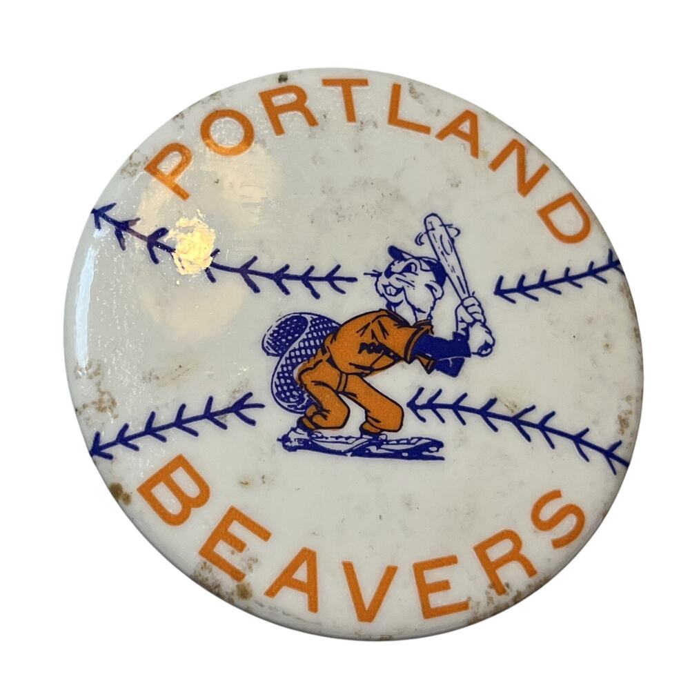 1960’s Portland Beavers - Minor League Pinback Button Vintage OREGON 3"